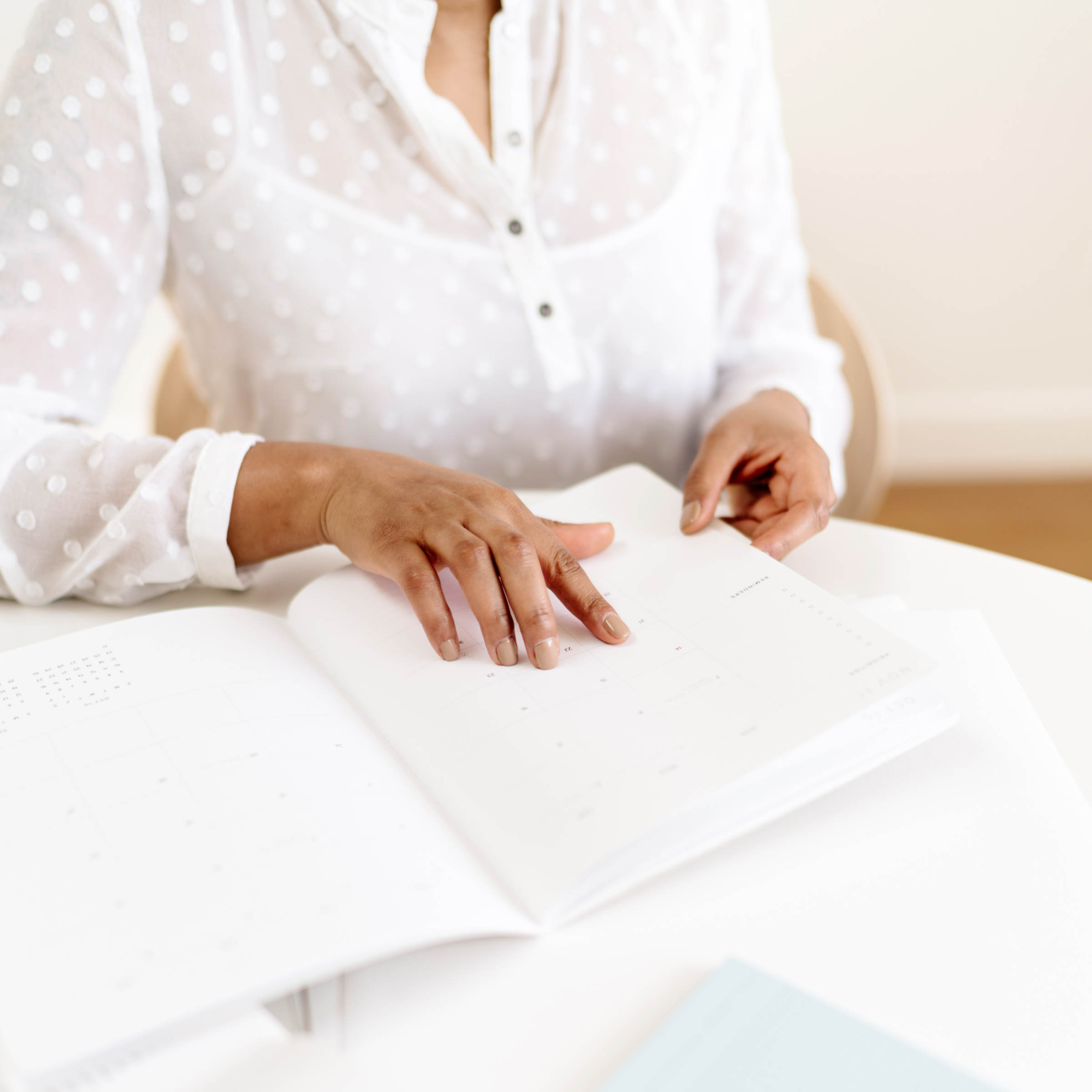 Woman sitting at desk